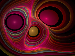 Картинка 3д графика fractal фракталы тёмный красный