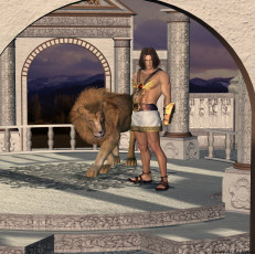Картинка 3д графика fantasy фантазия мужчина лев