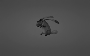 Картинка кролик векторная графика заяц серый