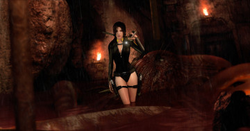 Картинка видео+игры tomb+raider +underworld tomb raider lara croft костюм купальник осьминог гарпун девушка underworld