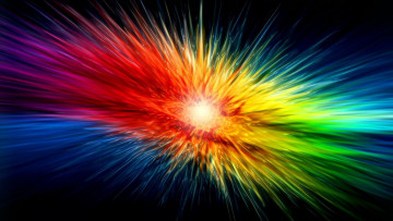 Картинка 3д+графика абстракция+ abstract спектр яркость вспышка взрыв радуга