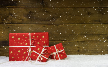 Картинка праздничные подарки+и+коробочки новый год рождество wood decoration snow gifts christmas