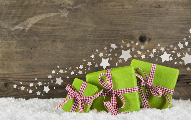 Обои картинки фото праздничные, подарки и коробочки, gifts, christmas, подарки, новый, год, рождество, wood, decoration, snow