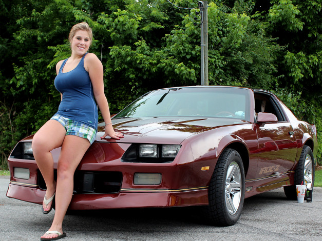 Обои картинки фото автомобили, -авто с девушками, camaro