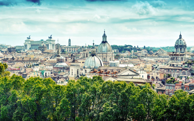 Обои картинки фото города, рим,  ватикан , италия, панорама