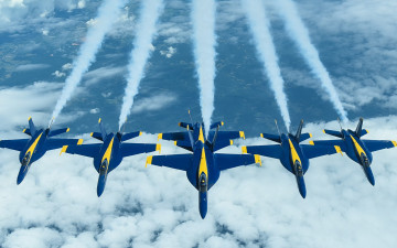 Картинка авиация боевые+самолёты blue angels вмс сша летно демонстрационная эскадрилья boeing fa18 super hornet боевой самолет