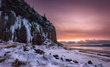Картинка природа восходы закаты скалы зима снег солнечный свет на открытом воздухе