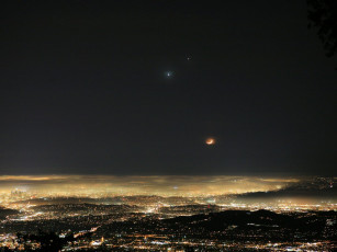 Картинка лос анджелес города огни ночного