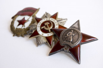 обоя разное, награды, орден, отечественной, войны, красная, звезда, знак, советской, гвардии