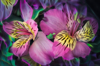 Картинка разное компьютерный+дизайн лепестки цветы природа растение