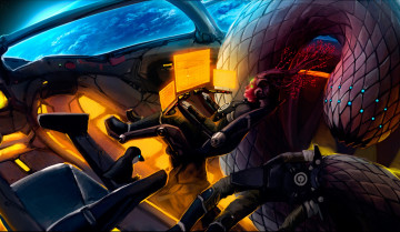 Картинка фэнтези романтика+апокалипсиса alexiuss zee captain корабль пилот космос планета