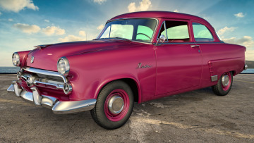 обоя автомобили, 3д, фон, автомобиль, ford, 1952г