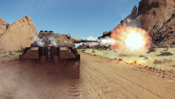 Картинка видео+игры мир+танков+ world+of+tanks танк горы пантера выстрел