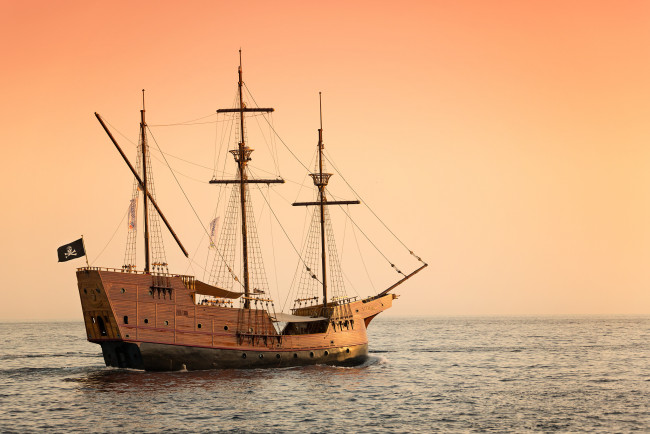 Обои картинки фото `brown pearl`, корабли, парусники, пират