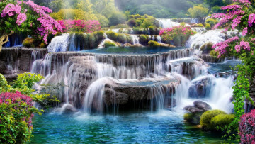 обоя thailand, природа, водопады