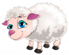 Картинка векторная+графика животные+ animals овечка