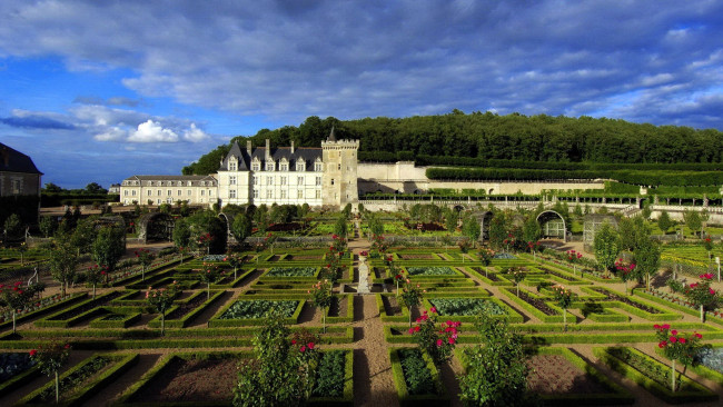 Обои картинки фото chateau de villandry, города, замки франции, chateau, de, villandry