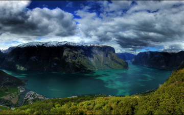 Картинка норвегия согне фьорд природа реки озера озеро горы