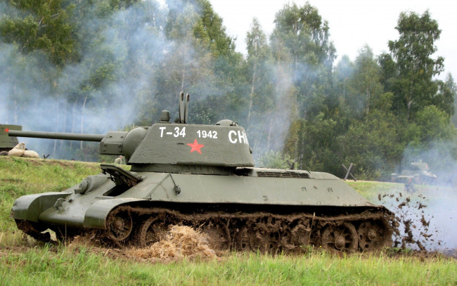 Обои картинки фото танк, техника, военная, т-34