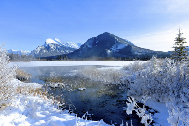 Обои картинки фото banff, national, park, canada, природа, зима, снег