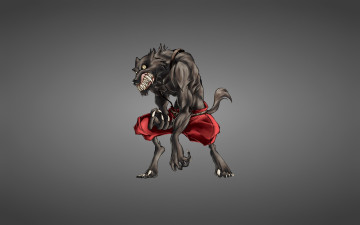 Картинка оборотень фэнтези существа волк werewolf зубастый