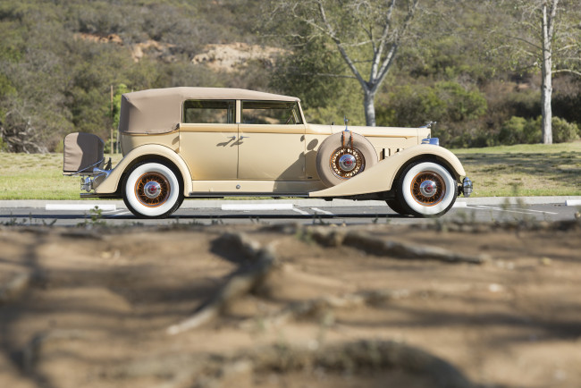 Обои картинки фото автомобили, классика, 1107-743, 1934г, sedan, convertible, twelve, packard