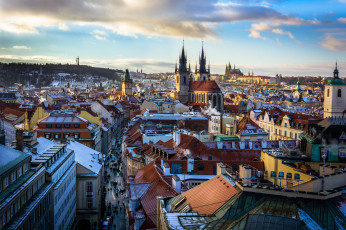 Картинка prague+city города прага+ Чехия панорама