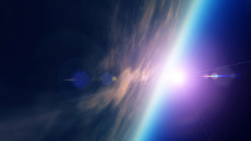 Картинка космос земля пространство свечение квазары свет