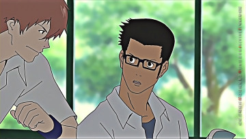 Картинка календари аниме calendar 2020 двое разговор юноша окно парень очки