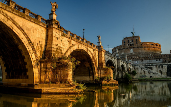 Обои картинки фото aelian bridge, города, рим,  ватикан , италия, aelian, bridge
