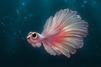 Картинка рисованное животные +рыбы рыбка