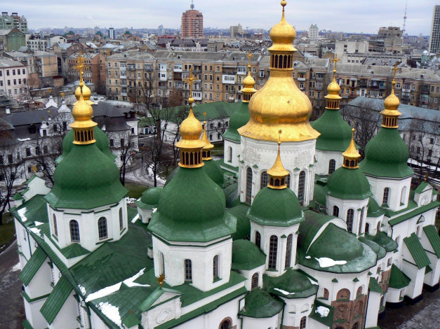 Обои картинки фото st, sophia`s, cathedral, города, киев, украина