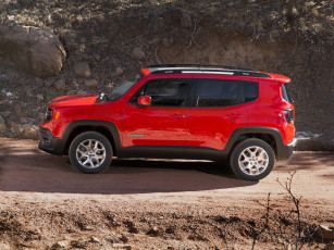 обоя автомобили, jeep, красный, 2014, latitude, renegade