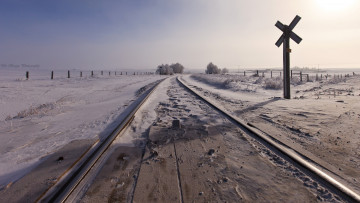 Картинка разное транспортные+средства+и+магистрали пейзаж снег железная дорога