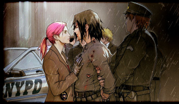 Картинка рисованное -+ +аниме девушка полиция наруто сакура харуно саске учиха акимичи чоуджи