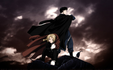 Картинка аниме fullmetal+alchemist roy mustang edward elric fullmetal alchemist