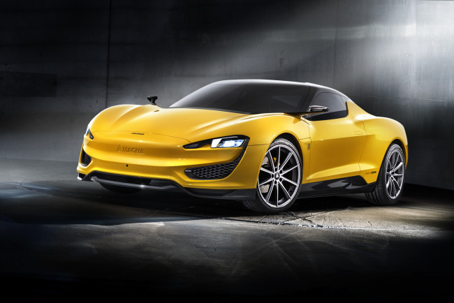 Обои картинки фото автомобили, magna, желтый, plus, mila, steyr, 2015г