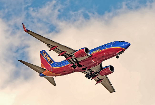 Обои картинки фото авиация, пассажирские самолёты, самолёт, boeing, 737