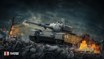 Картинка видео+игры мир+танков+ world+of+tanks world of tanks танки великобритания fv4202 танк united kingdom tank