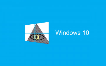 обоя компьютеры, windows  10, логотип, фон