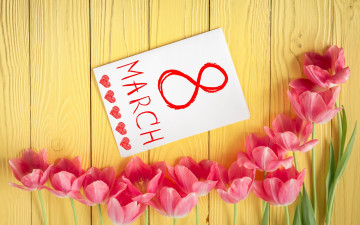 Картинка праздничные международный+женский+день+-+8+марта love цветы gift tulips 8 марта pink тюльпаны romantic