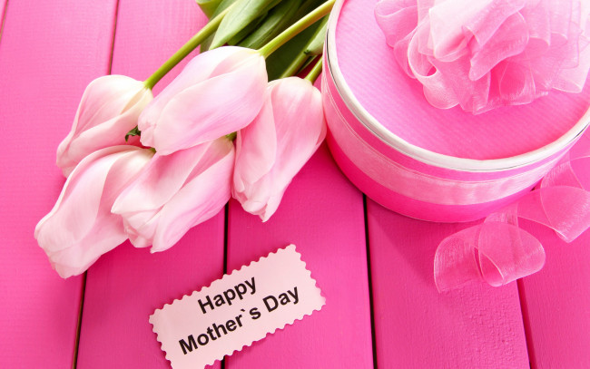 Обои картинки фото праздничные, международный женский день - 8 марта, tulips, 8, марта, тюльпаны, gift, цветы, подарок, лента, flowers