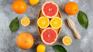 Картинка еда цитрусы апельсин грейпфрут лимон