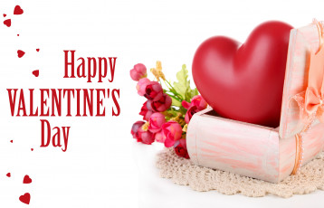 Картинка праздничные день+святого+валентина +сердечки +любовь цветы сердце шкатулка