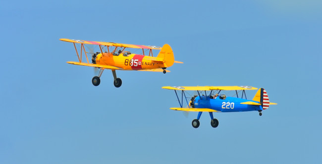Обои картинки фото авиация, лёгкие одномоторные самолёты, пара