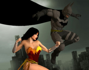 Картинка 3д+графика фантазия+ fantasy супермен фон взгляд девушка