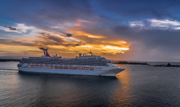 Картинка sunset+cruise корабли лайнеры круиз лайнер
