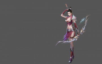 Картинка фэнтези девушки арт лук стрела девушка минимализм лучница дизайн костюма игра
