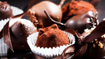Картинка еда конфеты шоколад сладости трюфеля