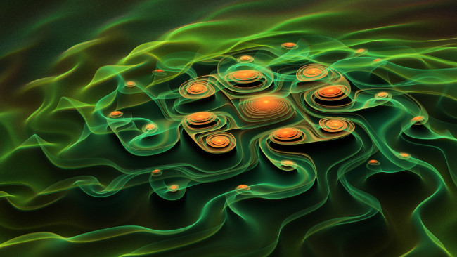 Обои картинки фото 3д графика, fractal , фракталы, зеленый